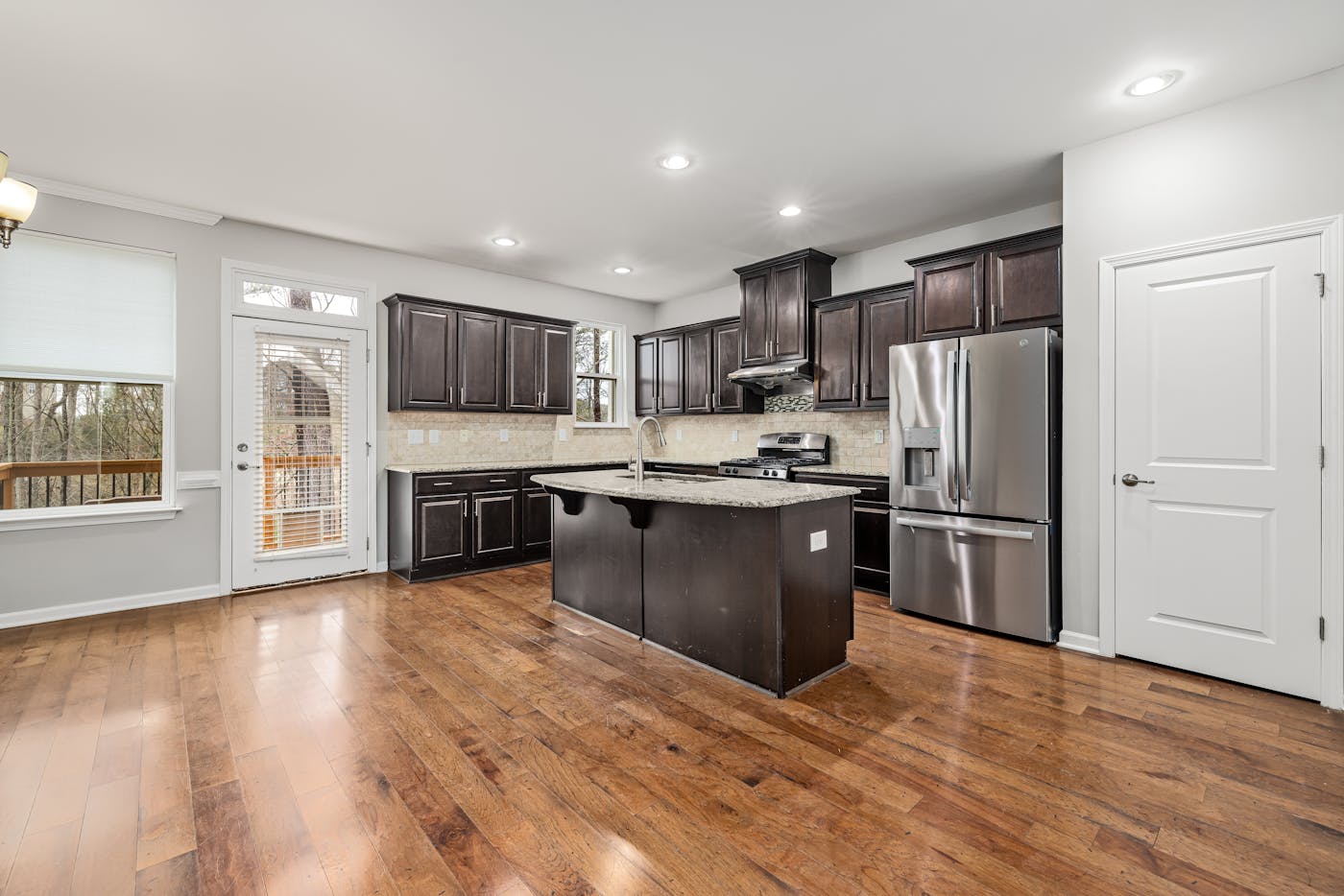 Remodeling project kitchen with fresh cabinetry and updated finishes.